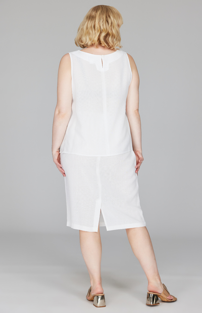 Microlinen Essential Short Skirt w/ Flat Front & Back Elastic