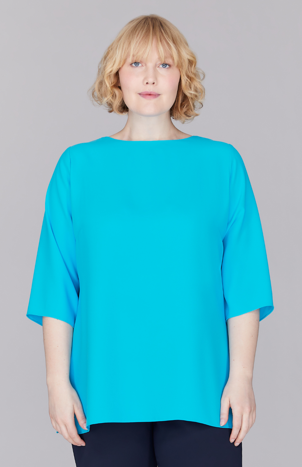 Lustrous Crepe 3/4 Sleeve Blouse