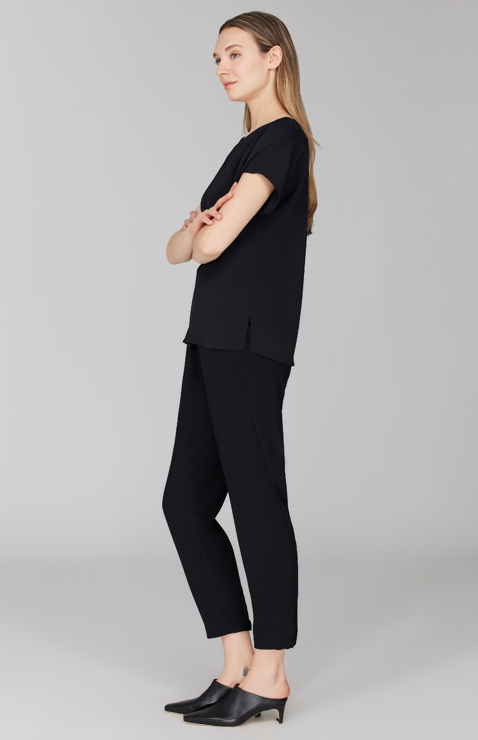 Lustrous Crepe Jogger