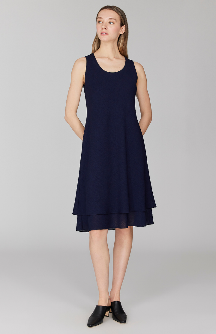 Microlinen Double Layer Bias Dress