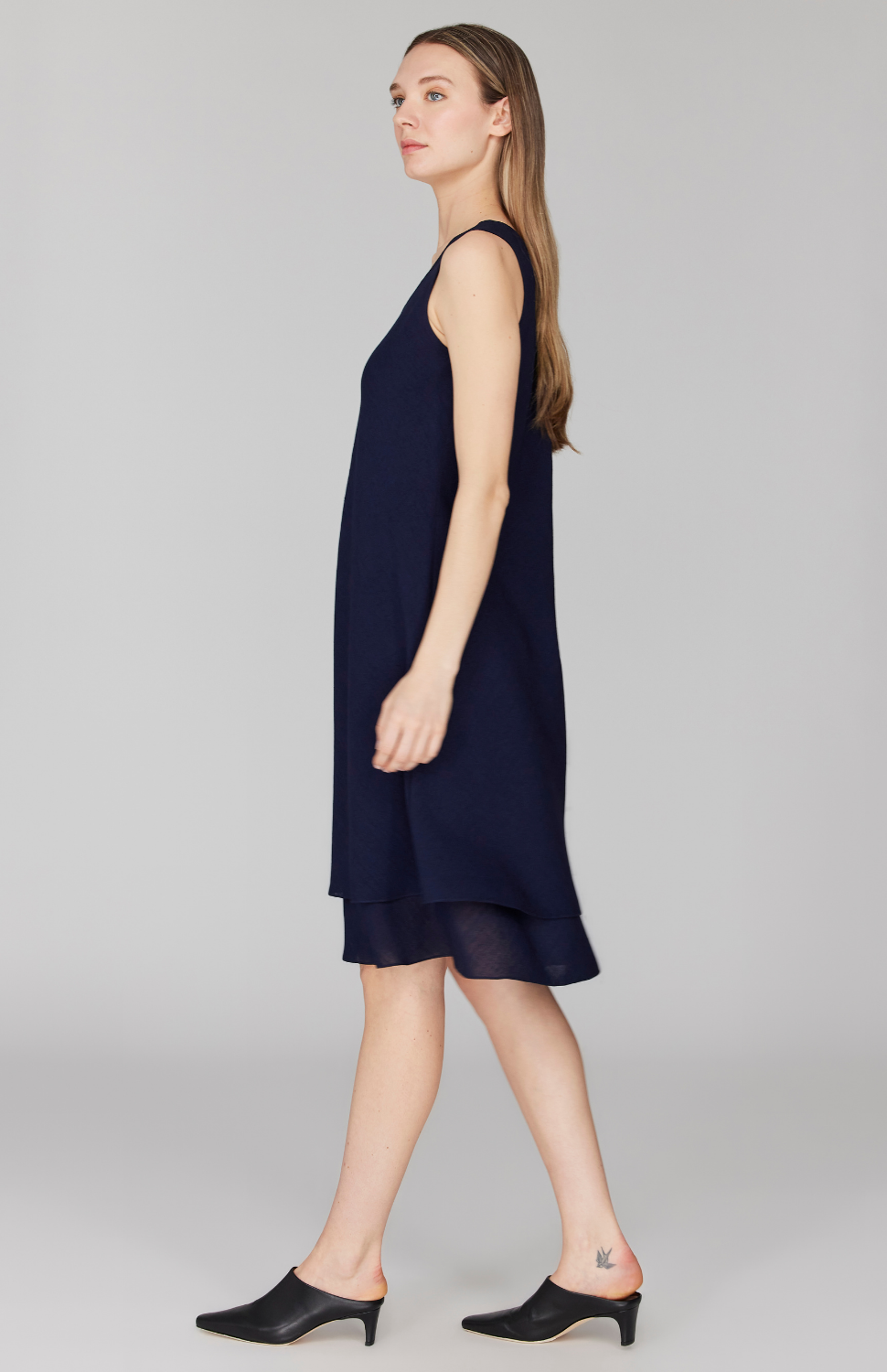 Microlinen Double Layer Bias Dress