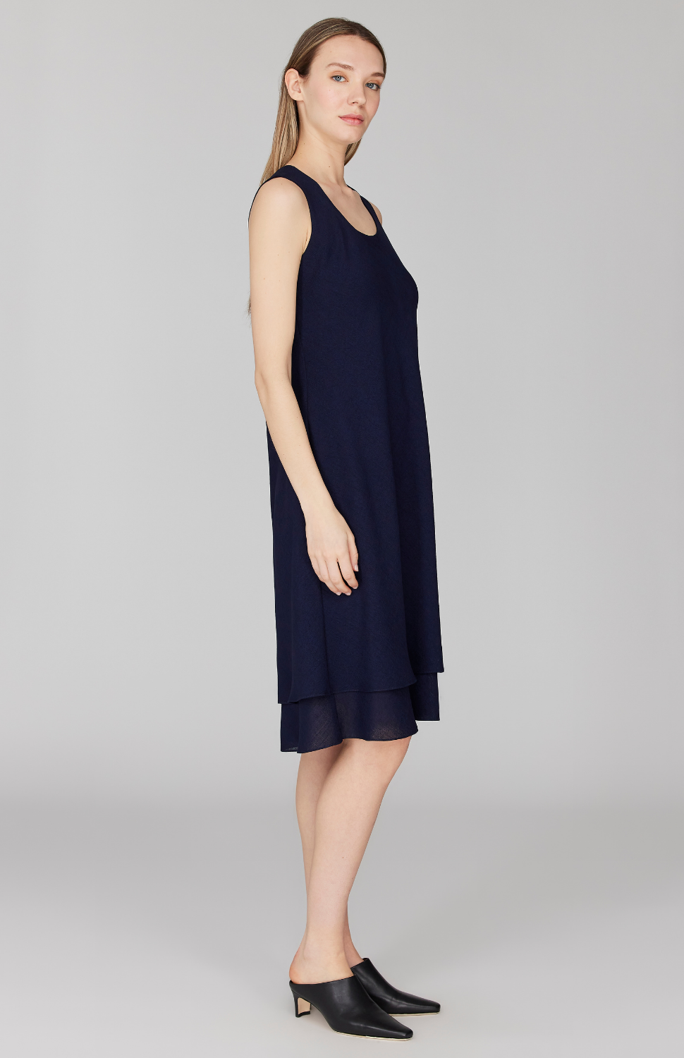 Microlinen Double Layer Bias Dress