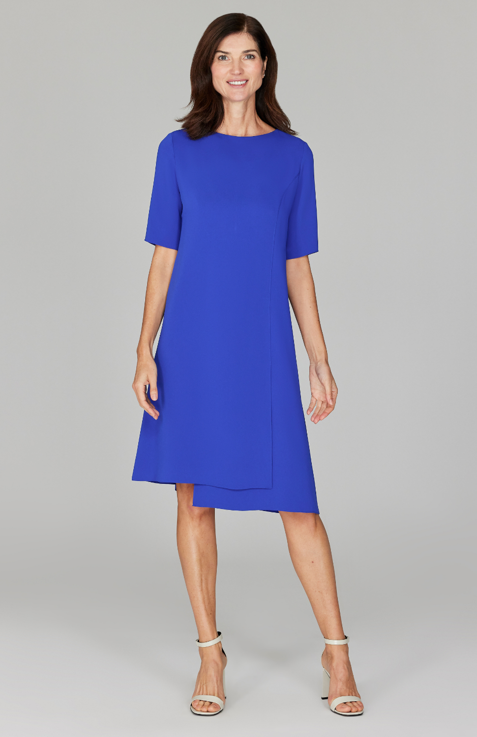 Ekaterina is 5'10" and is wearing a size XS in Cobalt.