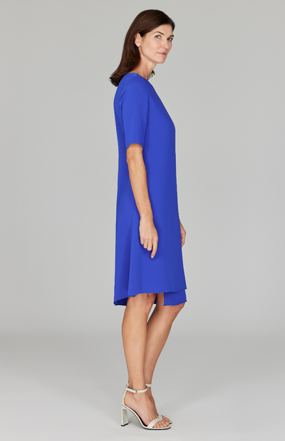 Ekaterina is 5'10" and is wearing a size XS in Cobalt.