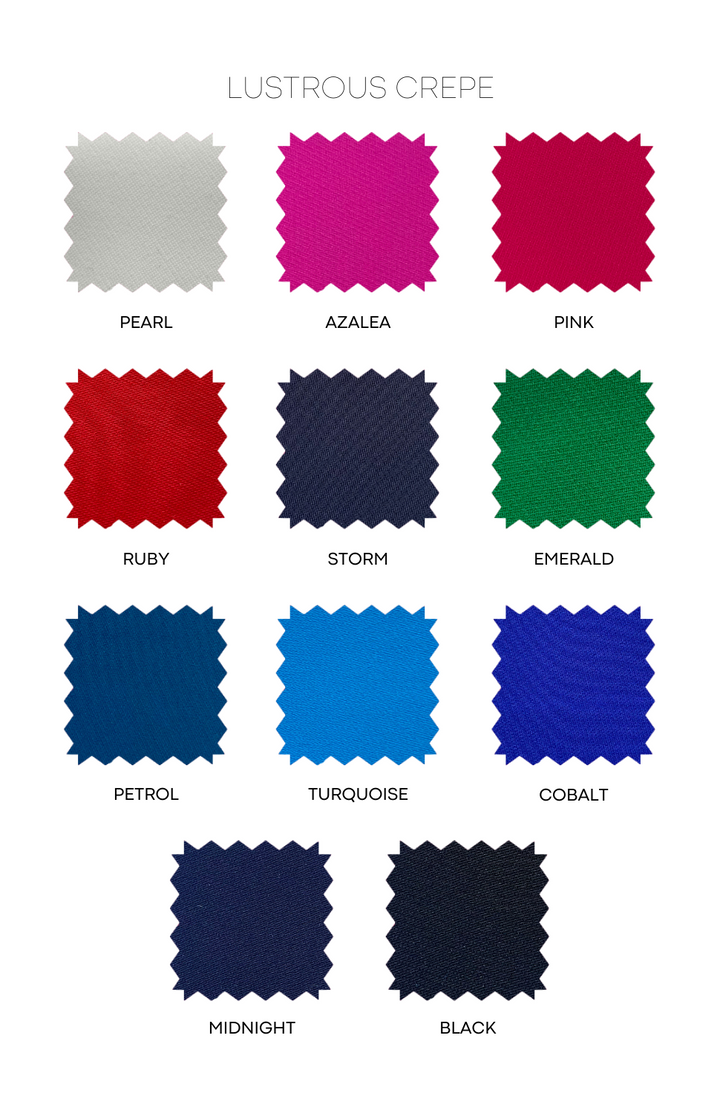 Lustrous Crepe High Neck Dress