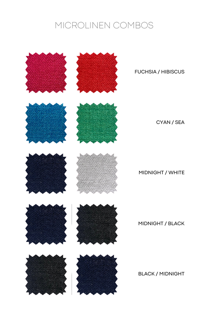 Color Block Microlinen Zip Front Mandarin Collar Shirt