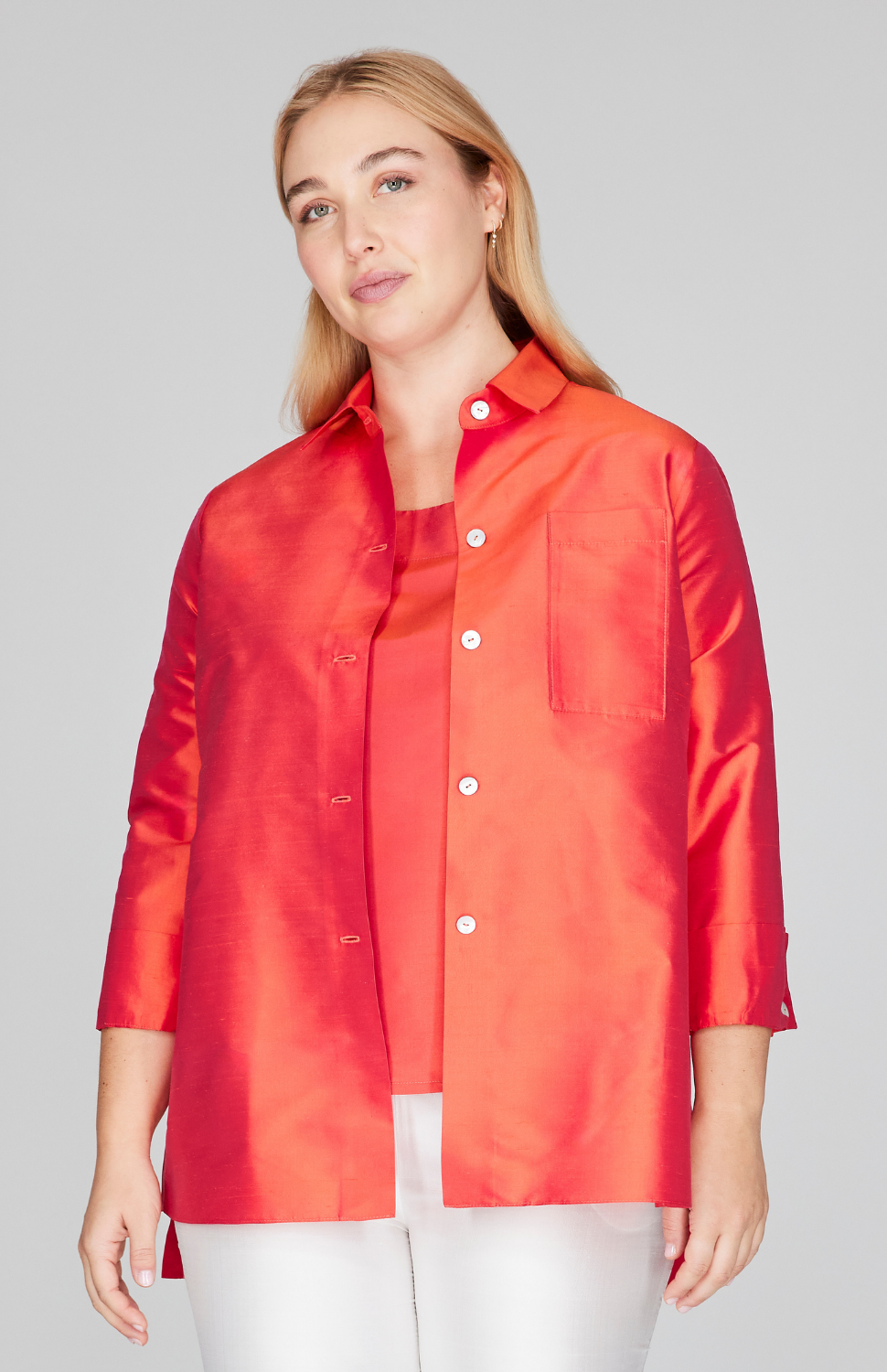 Silk Shantung Square Neck Camisole