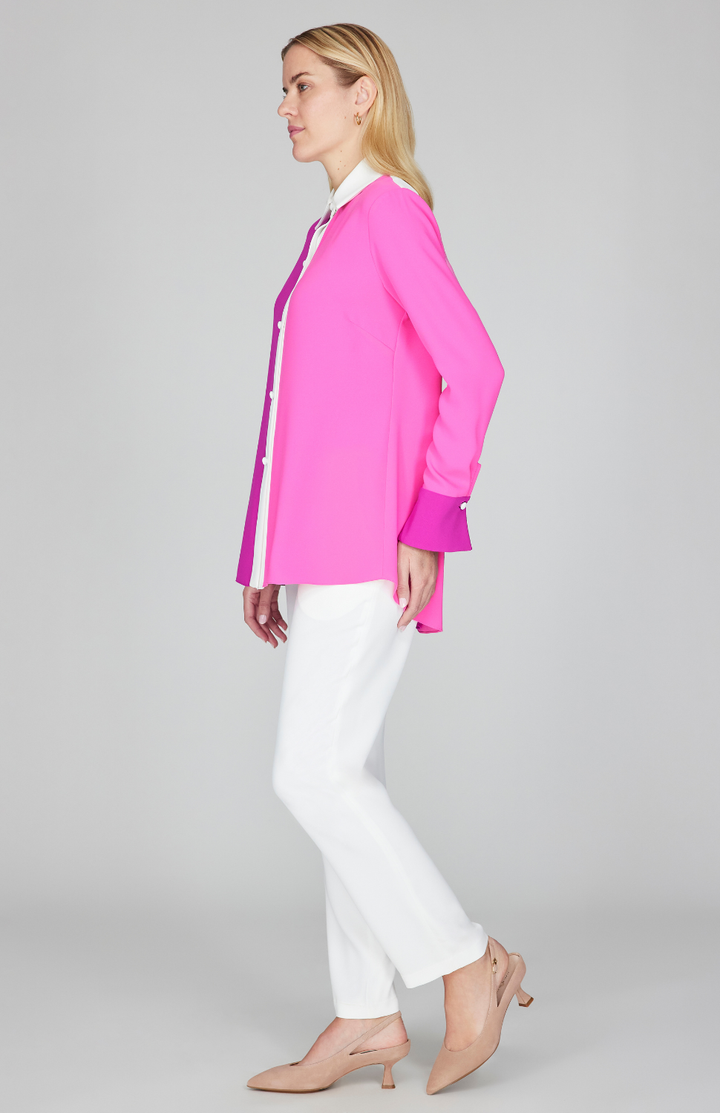 Gabby is 5'10" and wearing Morning Glory in size XS.