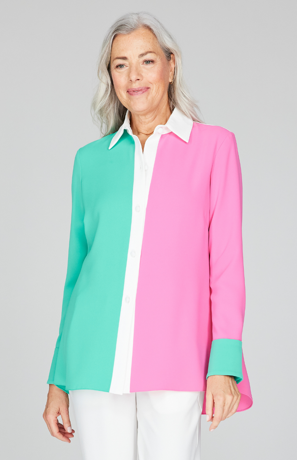 Fabienne is 5'9" and wearing Tulip in size XS.