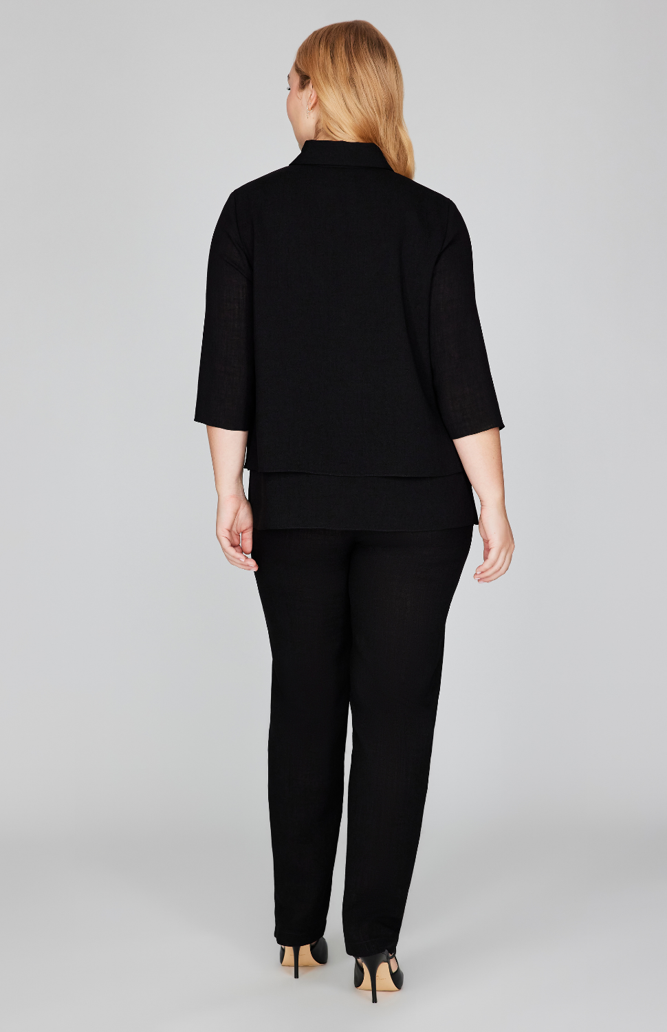 Microlinen Front Overlap Collared Shirt