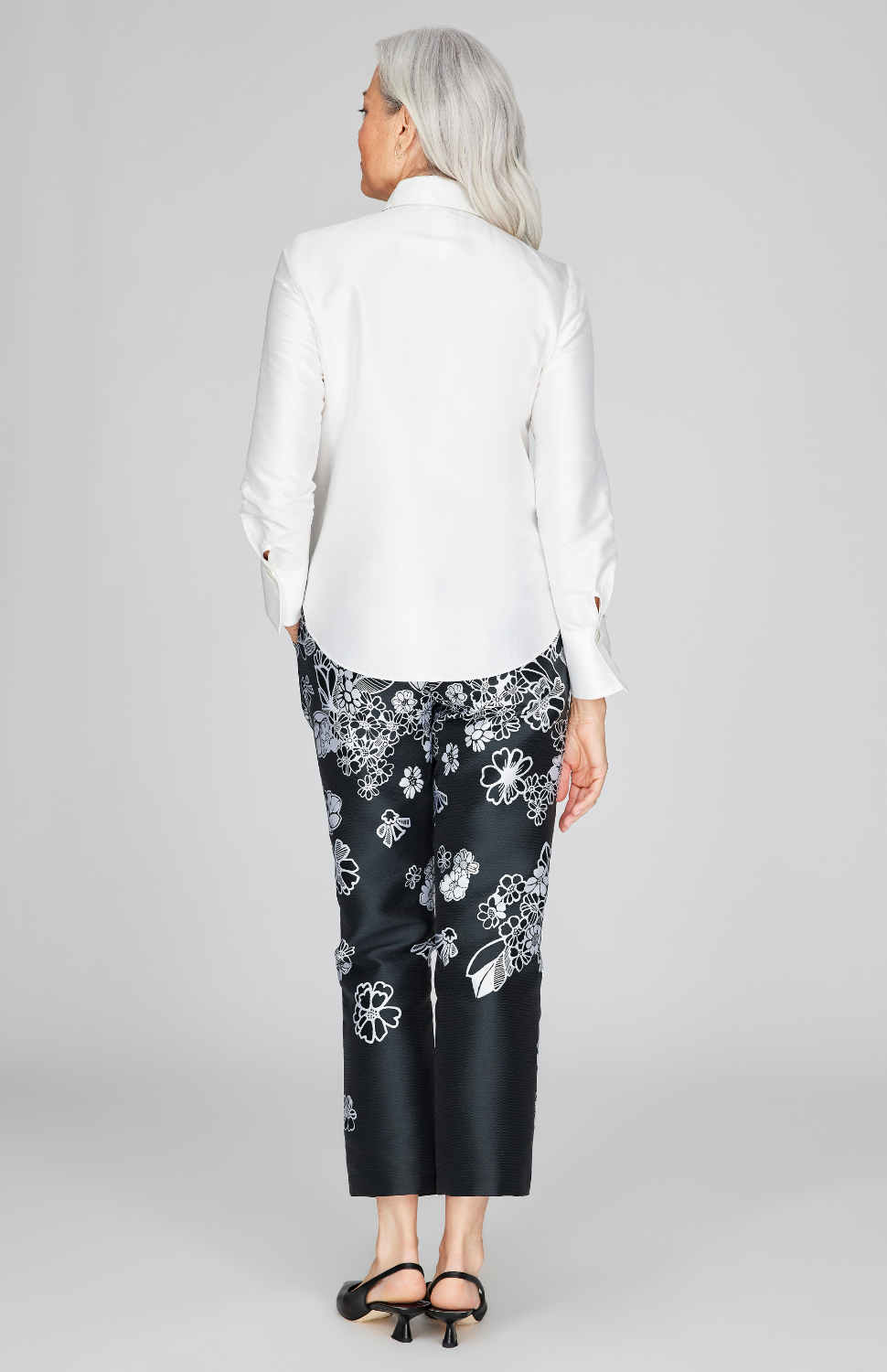 Silk Shantung Collared Tailored Shirt