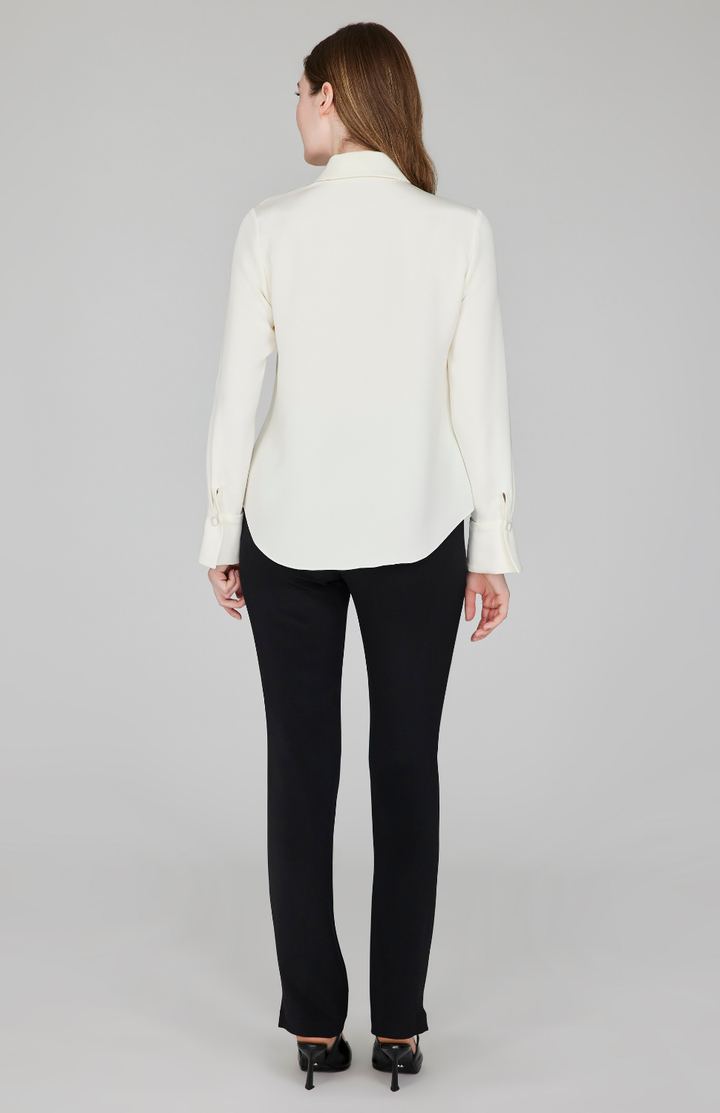 Silk Collared Tailored Shirt