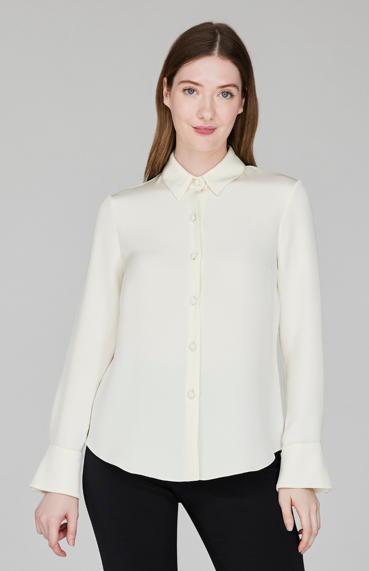 Silk Collared Tailored Shirt