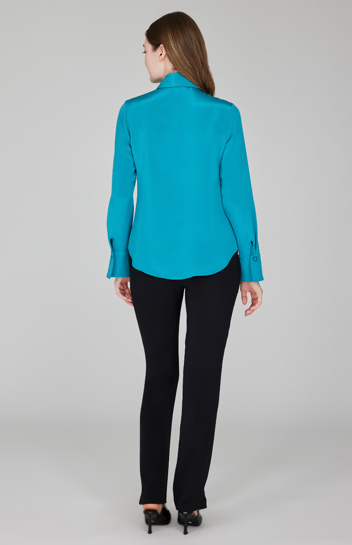 Silk Collared Tailored Shirt