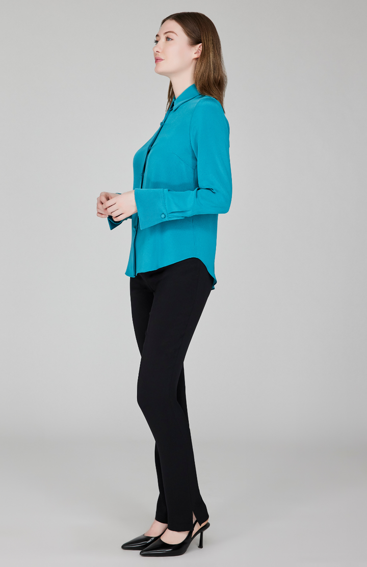 Silk Collared Tailored Shirt