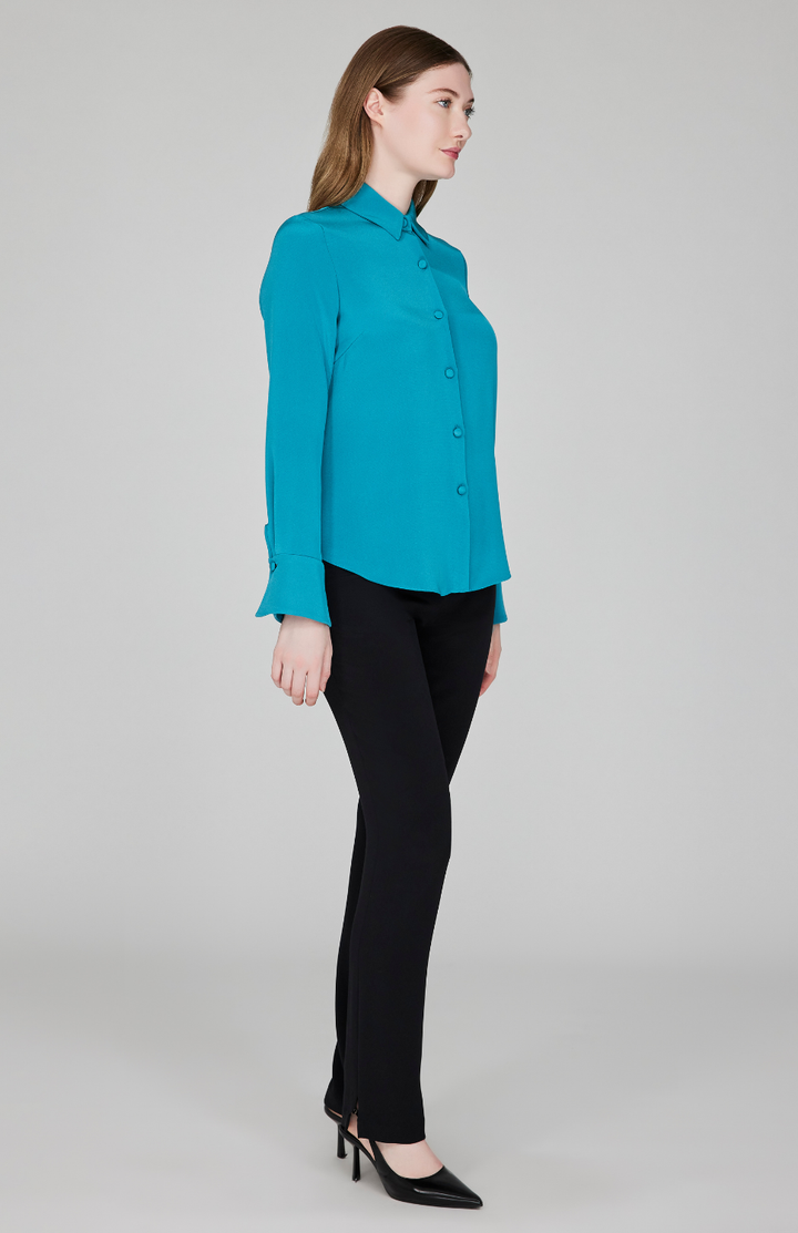 Silk Collared Tailored Shirt