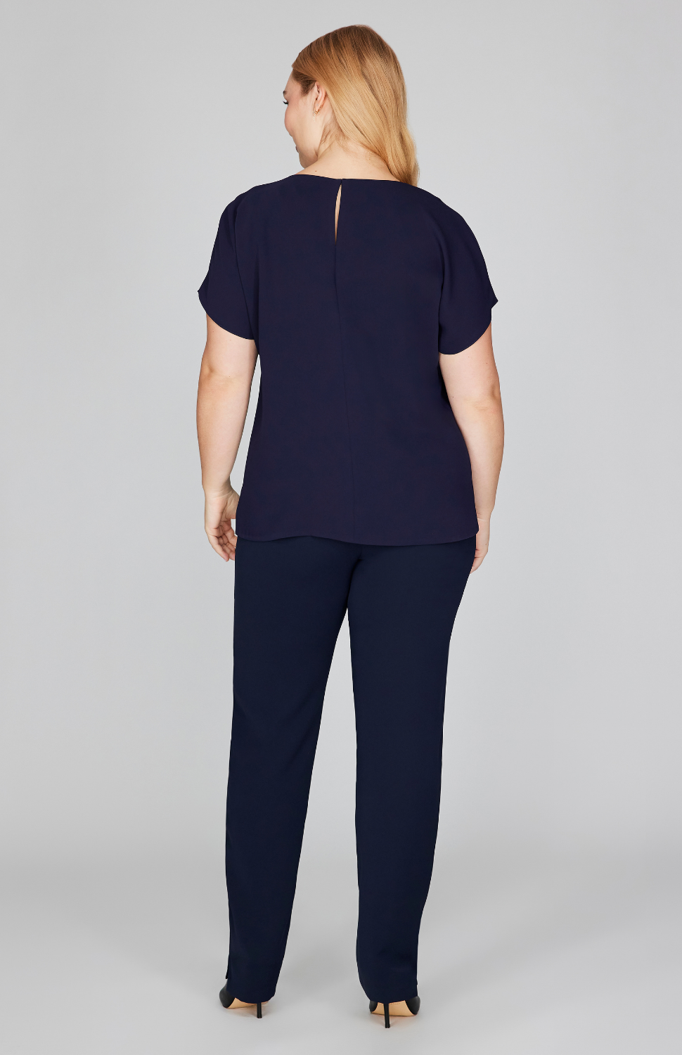 Lustrous Crepe Dolman Sleeve Blouse