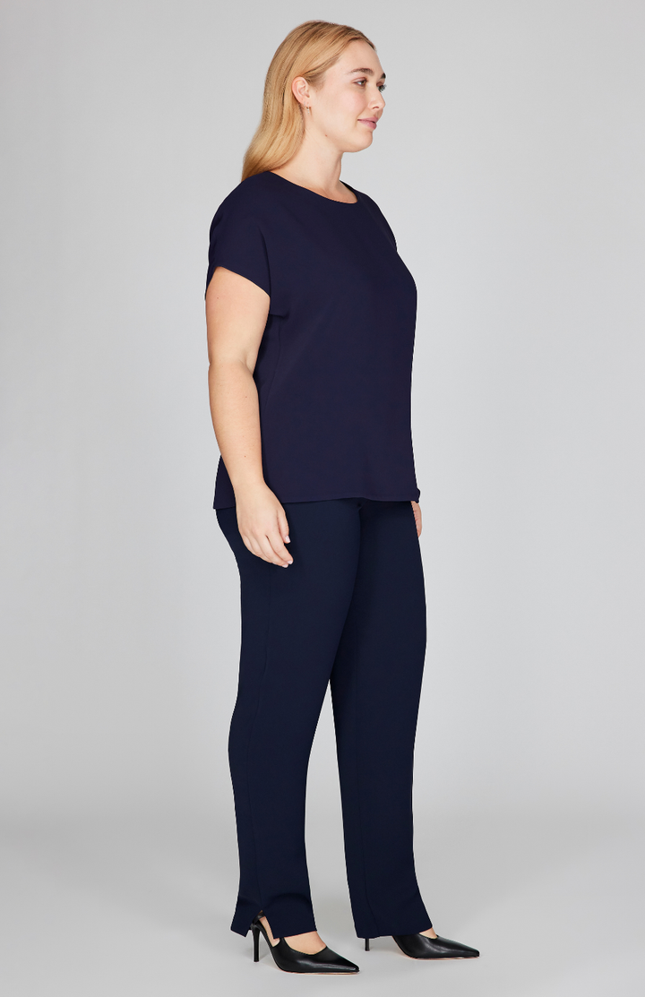 Lustrous Crepe Dolman Sleeve Blouse