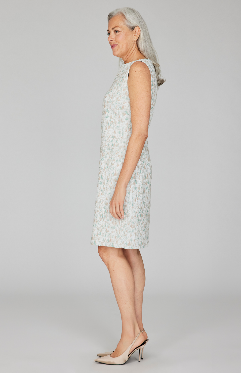 Expressionist Stretch Jacquard Sleeveless Sheath Dress