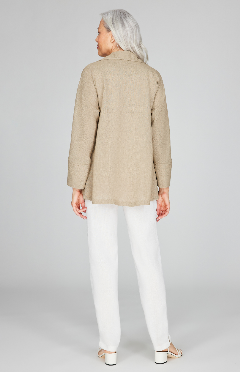 Microlinen Open A-Line Jacket