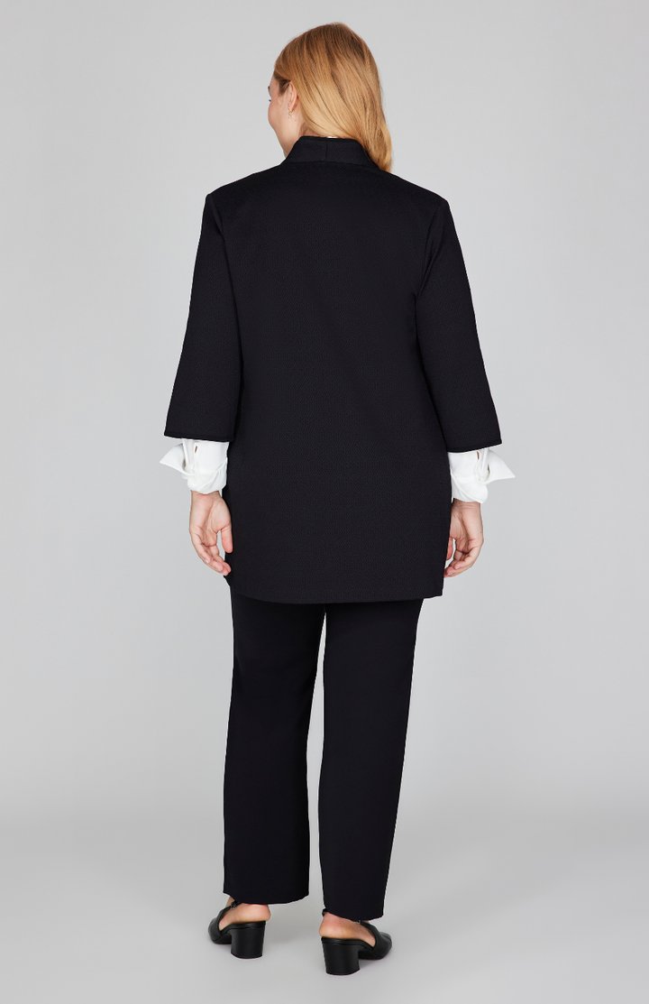 Pique High Neck Jacket w/ Bias