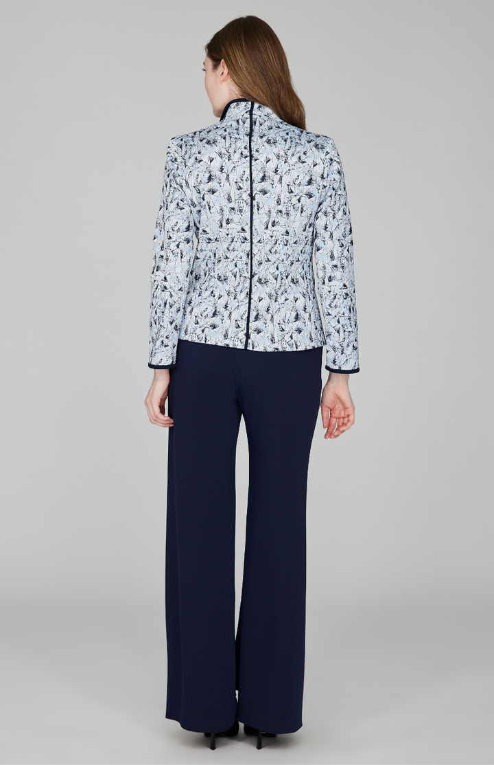 Expressionist Stretch Jacquard Wing Collar Jacket