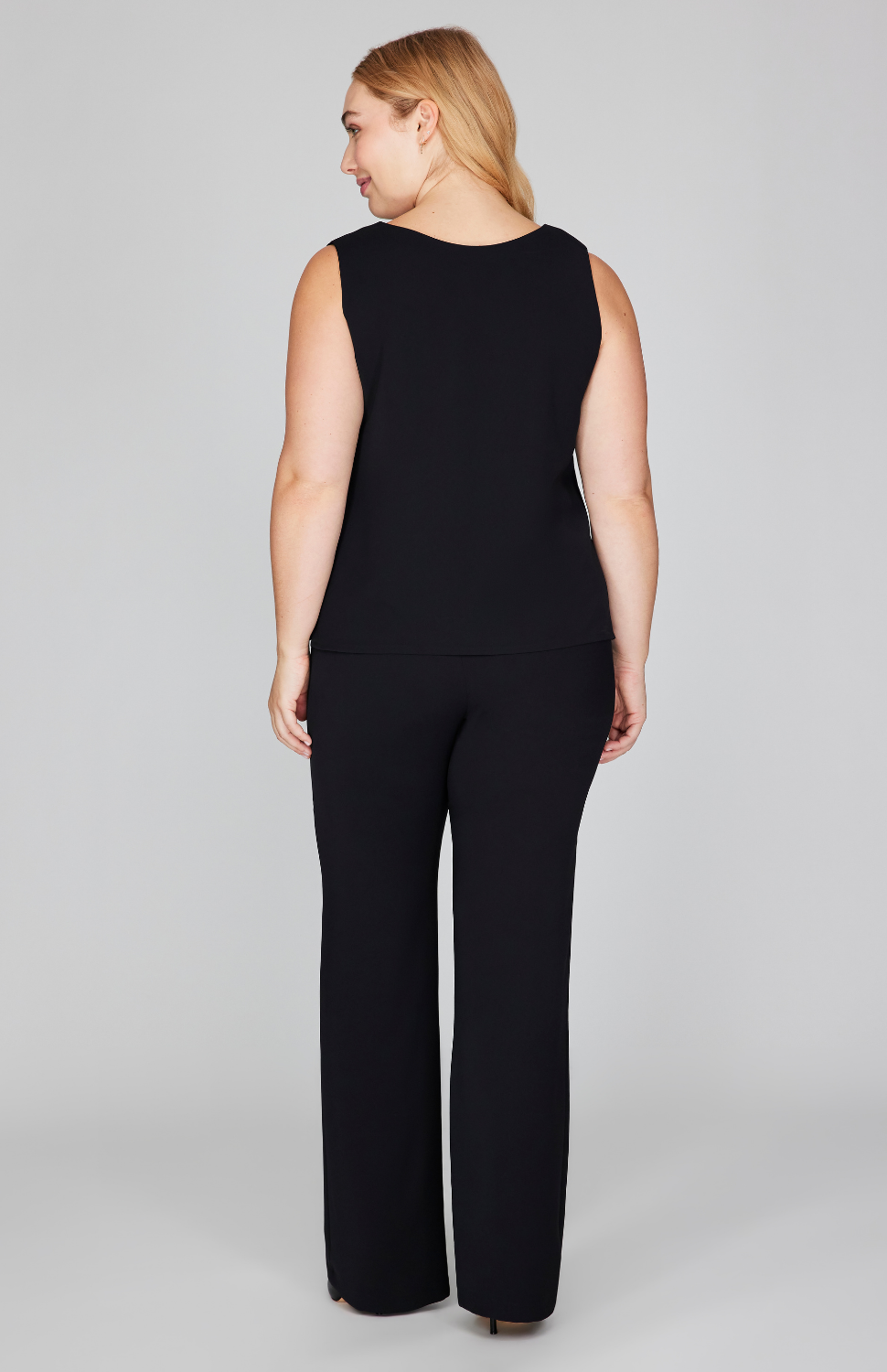 Lustrous Crepe Scoop Neck Tank