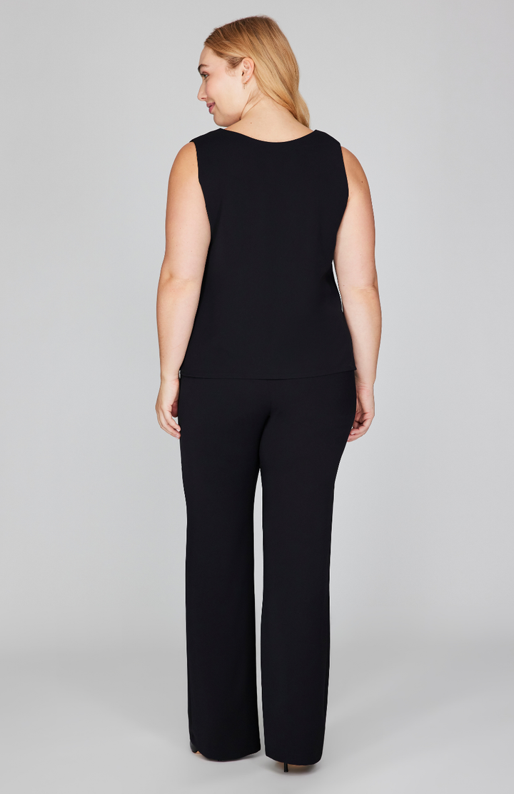 Lustrous Crepe Scoop Neck Tank