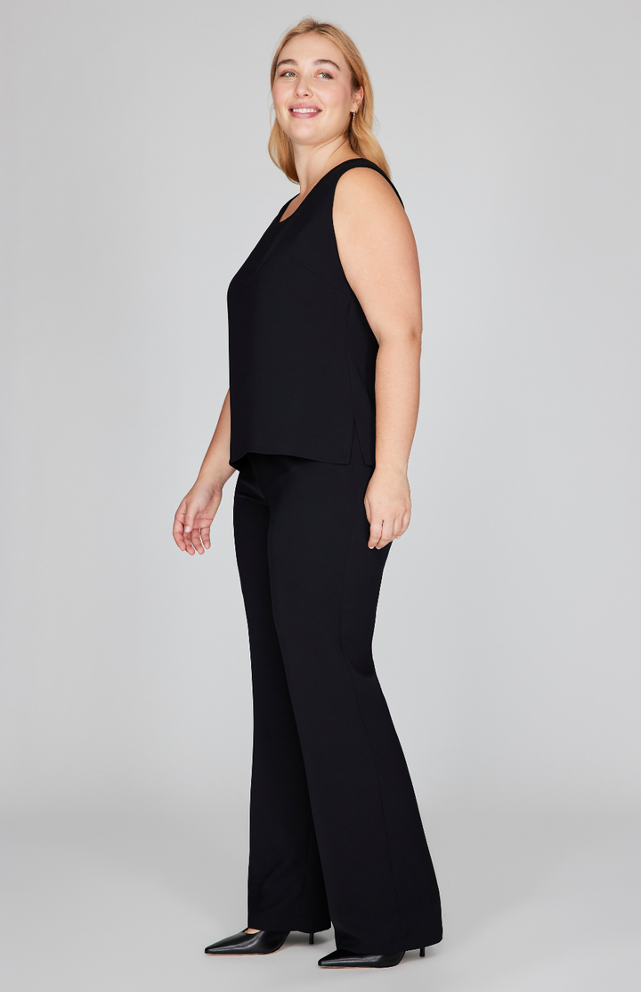 Lustrous Crepe Scoop Neck Tank