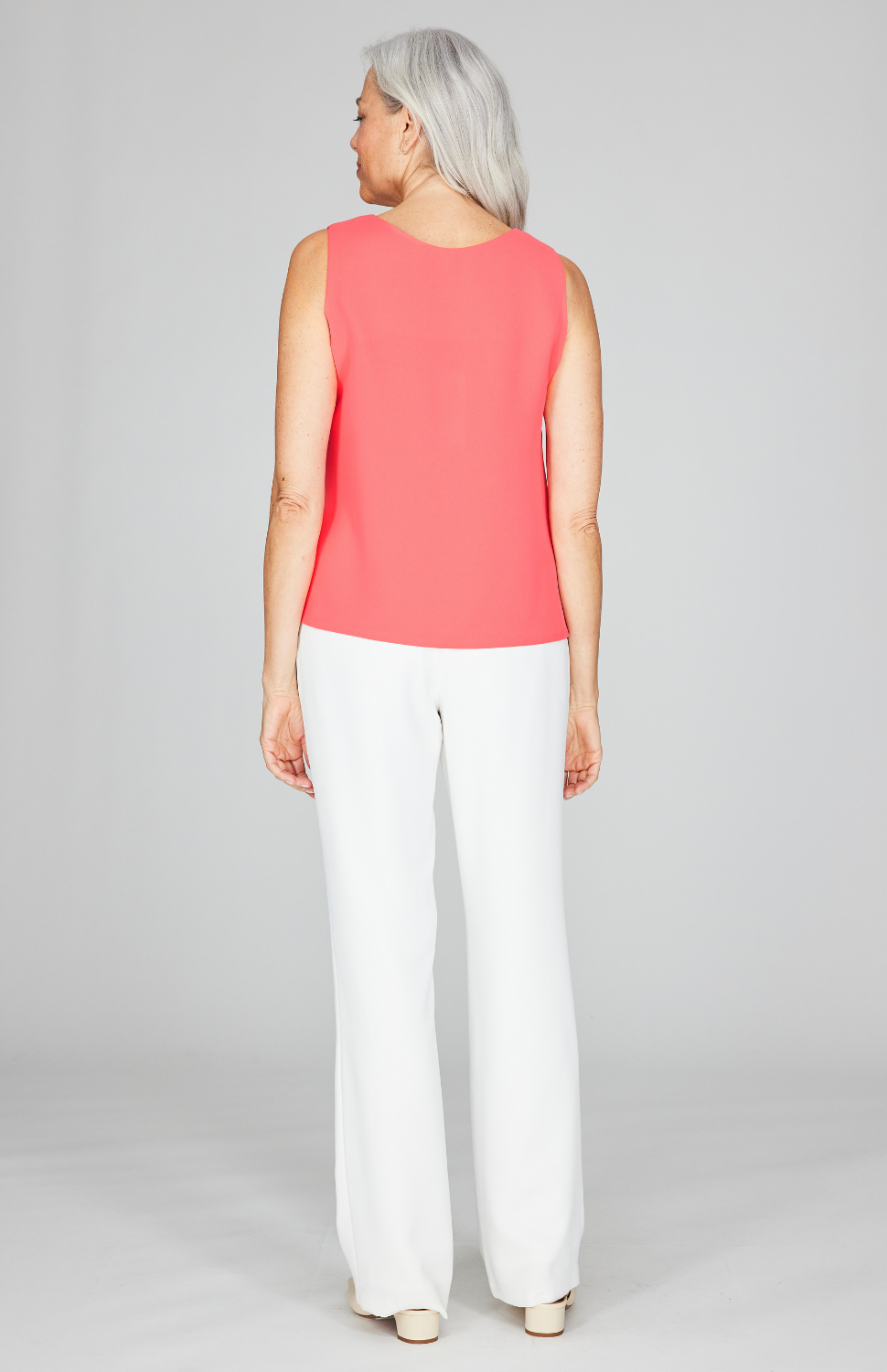 Lustrous Crepe Scoop Neck Tank