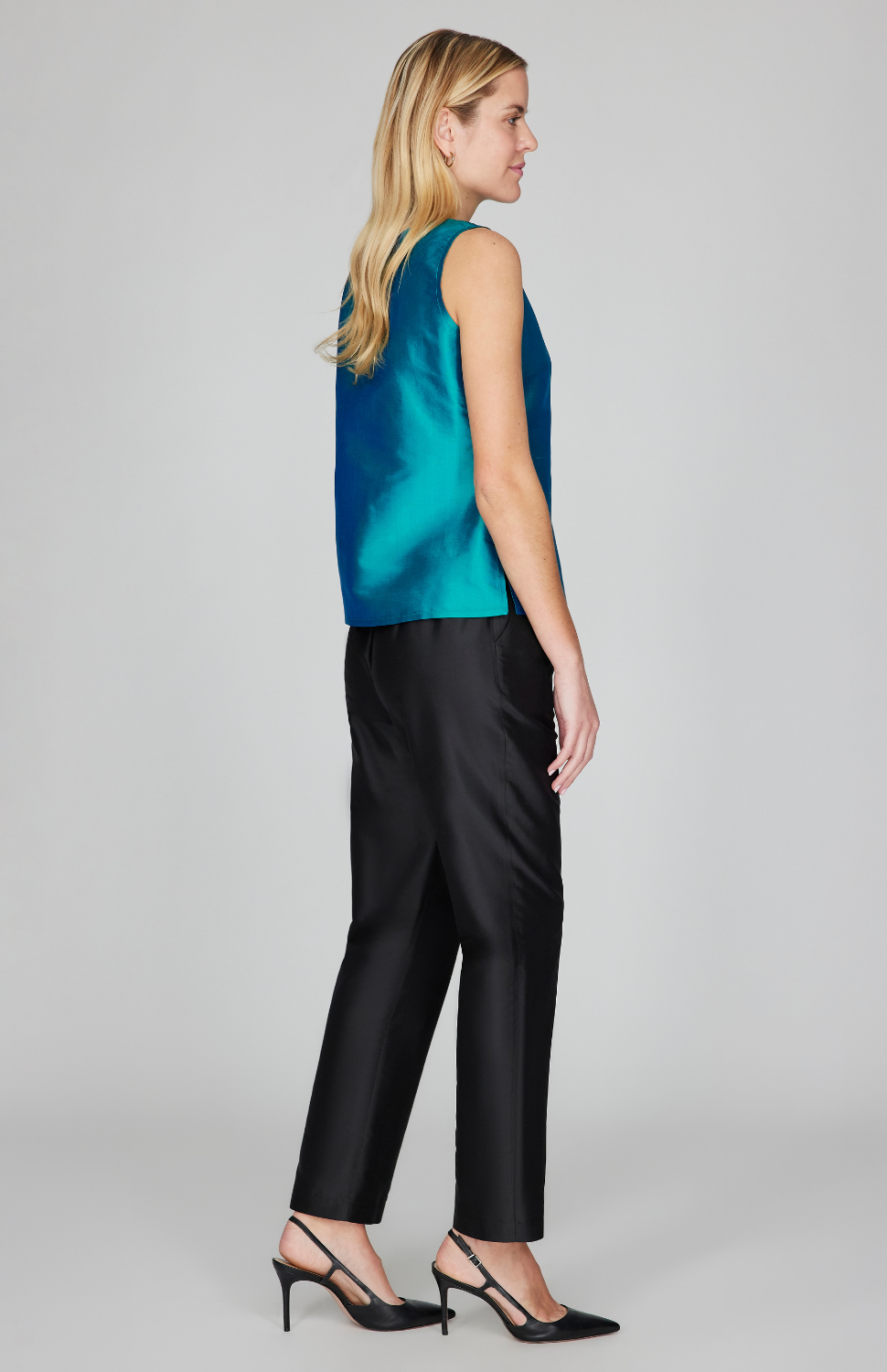 Silk Shantung Square Neck Camisole