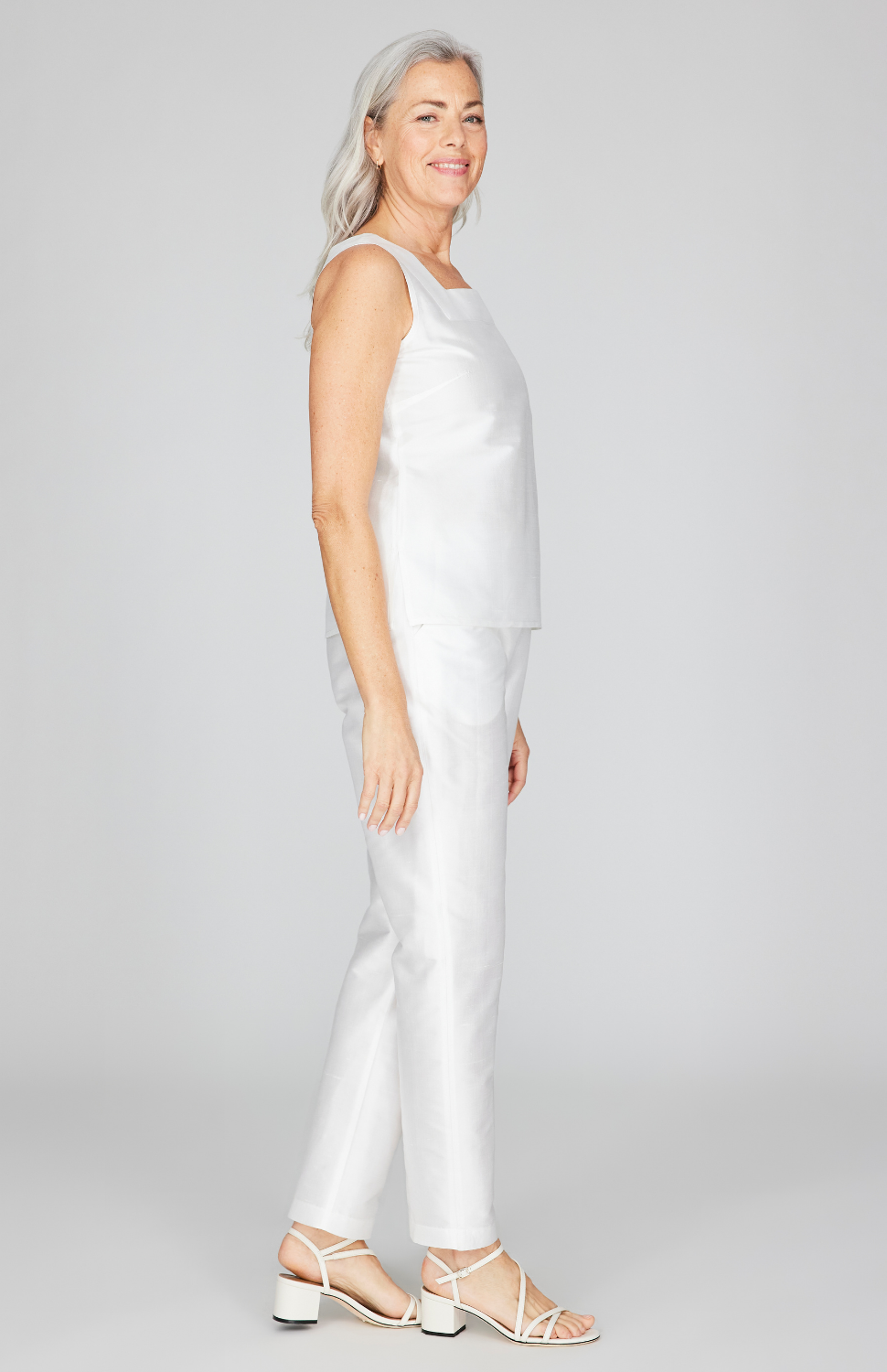 Silk Shantung Square Neck Camisole