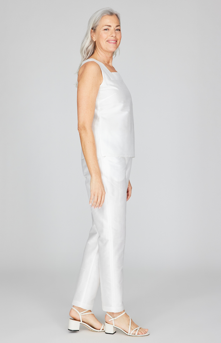Silk Shantung Square Neck Camisole