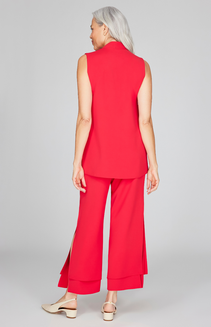 Lustrous Crepe Double Layer Pant