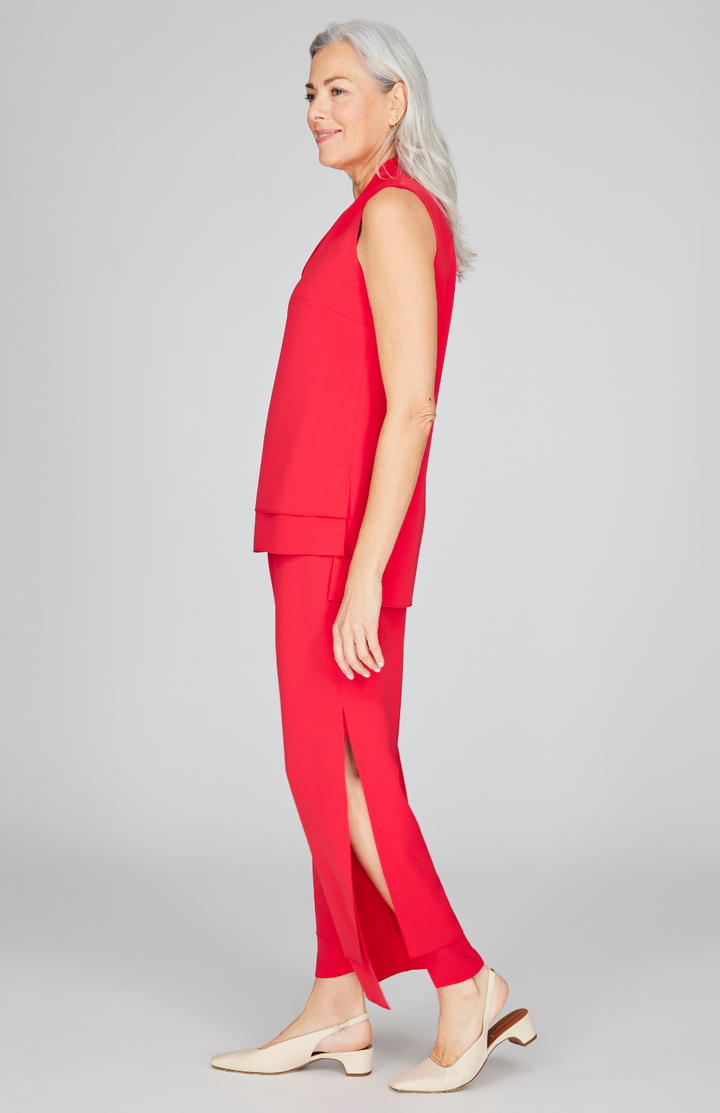 Lustrous Crepe Double Layer Pant