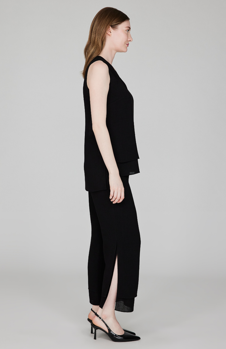 Microlinen Double Layer V Neck Tank