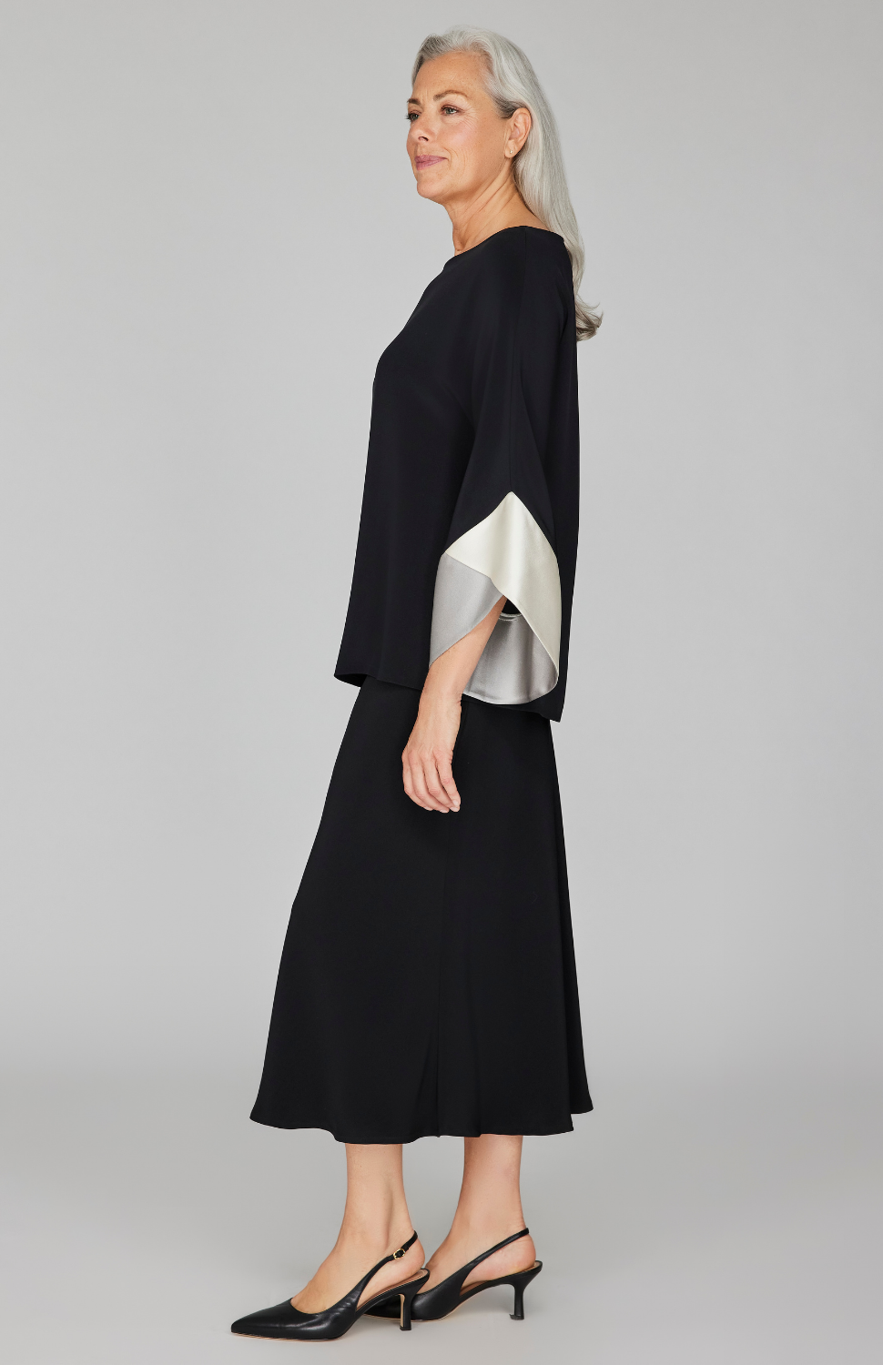 Long Silk Bias Skirt