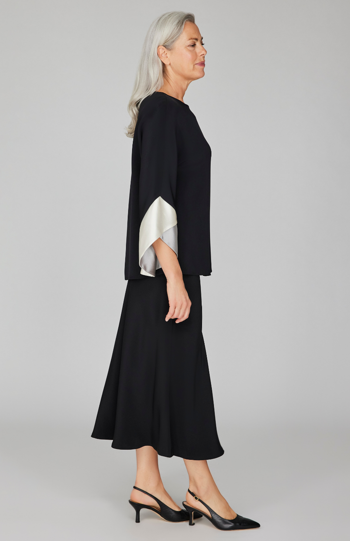 Long Silk Bias Skirt