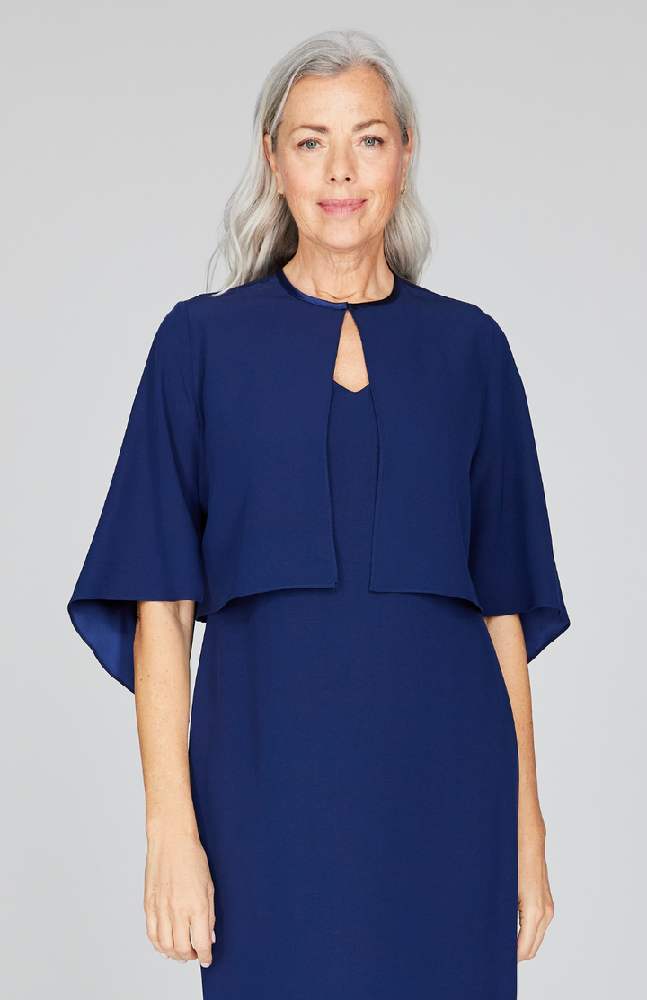 Silk Short Jacket w/ Open Sleeves