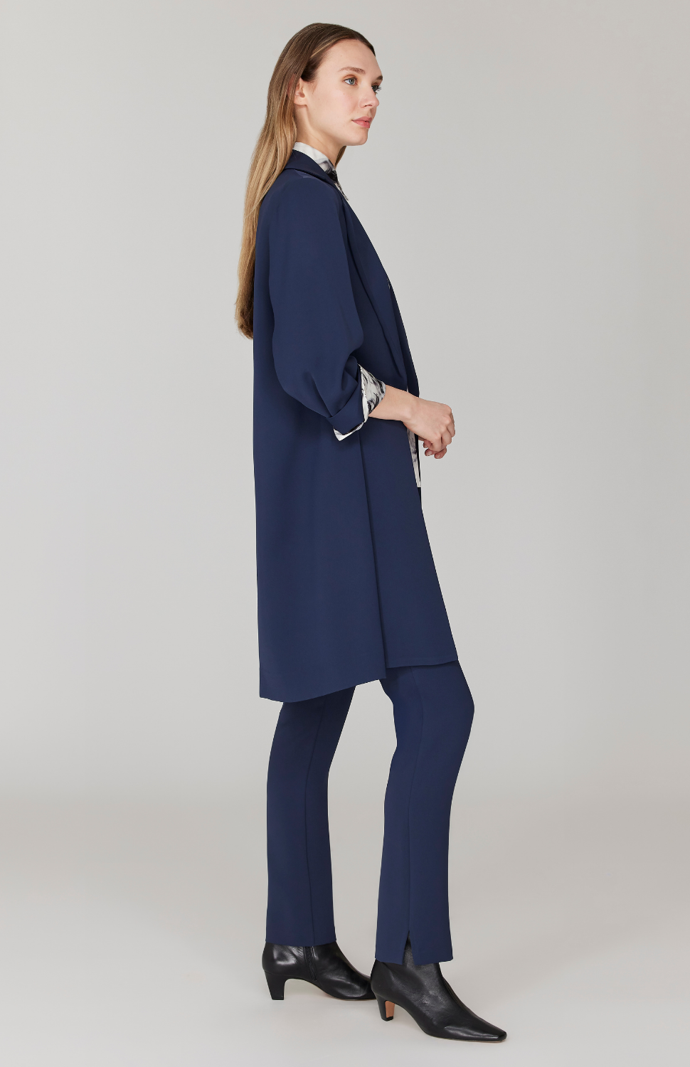 Lustrous Crepe Oversized Jacket