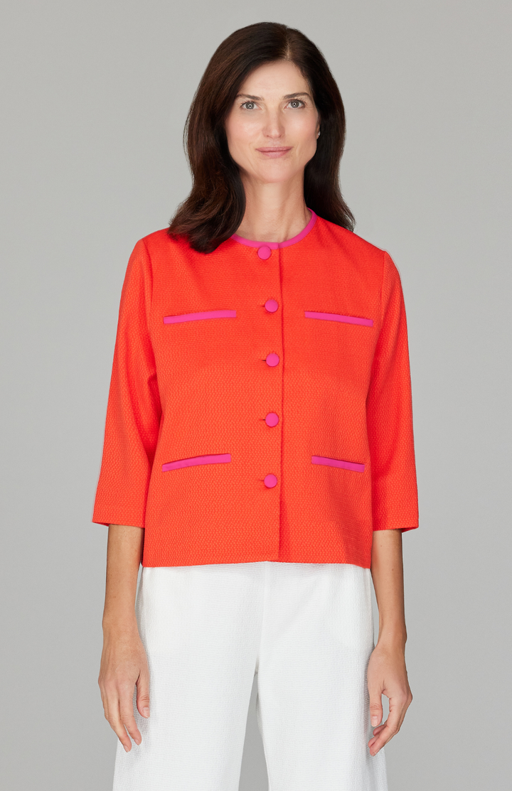 Ekaterina is 5'10" and wearing a size XS in Orange.