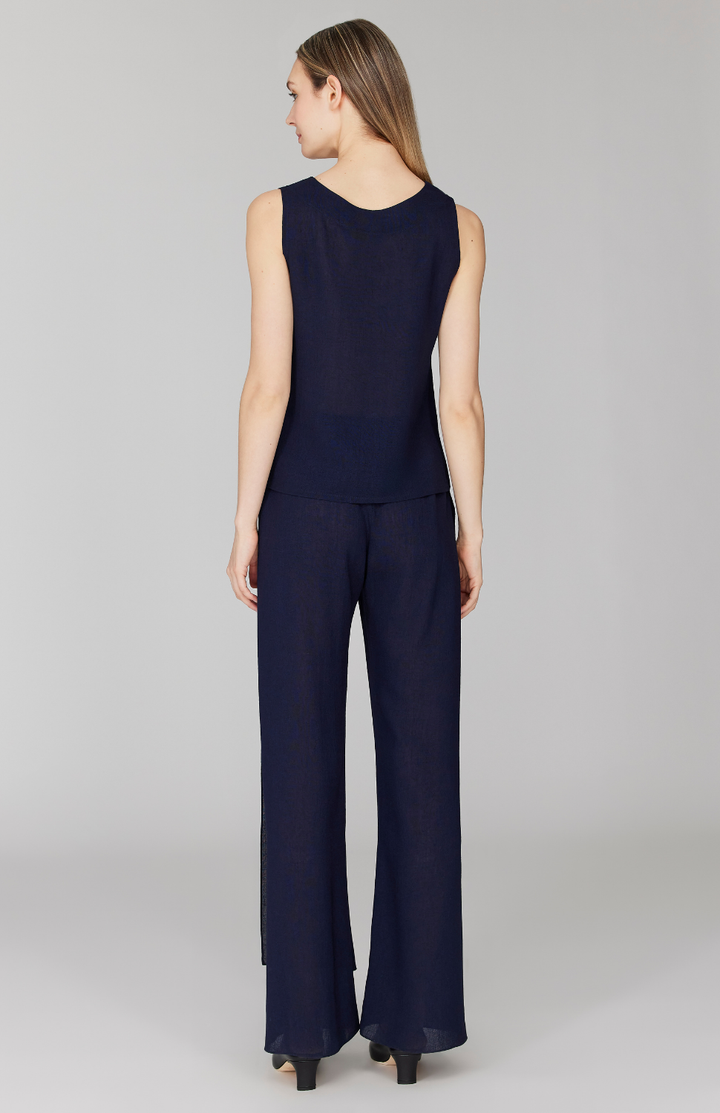 Microlinen Overlap Pant w/ Back Elastic