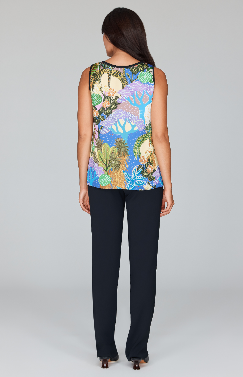 Oasis Print Gather Neck Camisole
