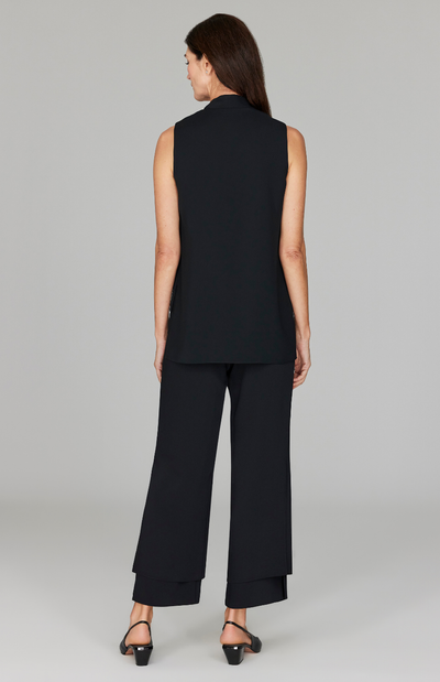 Lustrous Crepe Double Layer Pant