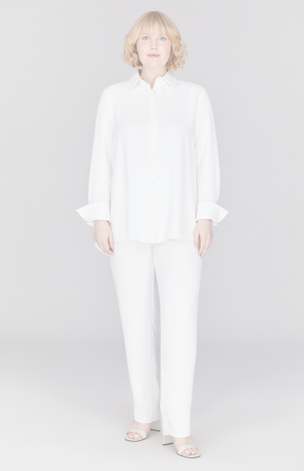 Lustrous Crepe Essential Narrow Leg Pant w/Flat Front & Back Elastic