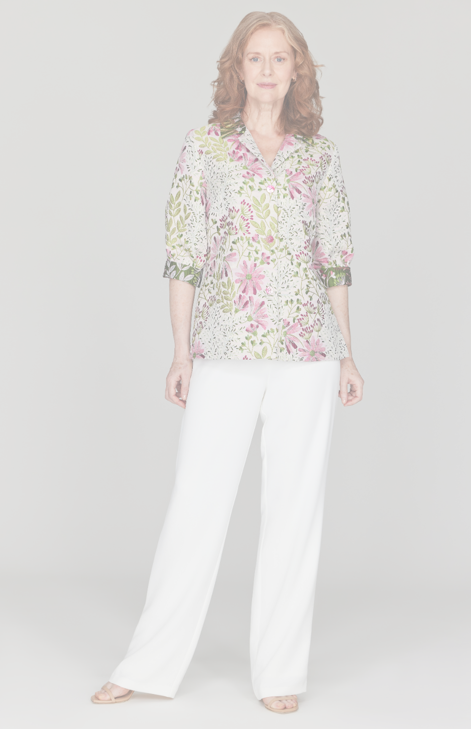 Daisy Jacquard Collared Shirt Jacket