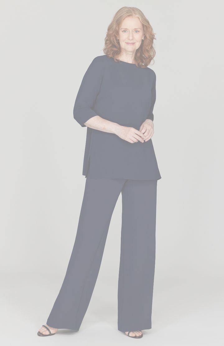 Lustrous Crepe 3/4 Sleeve Blouse