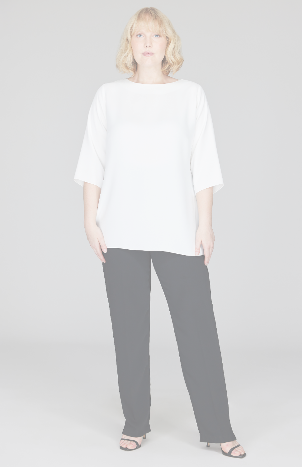 Lustrous Crepe 3/4 Sleeve Blouse