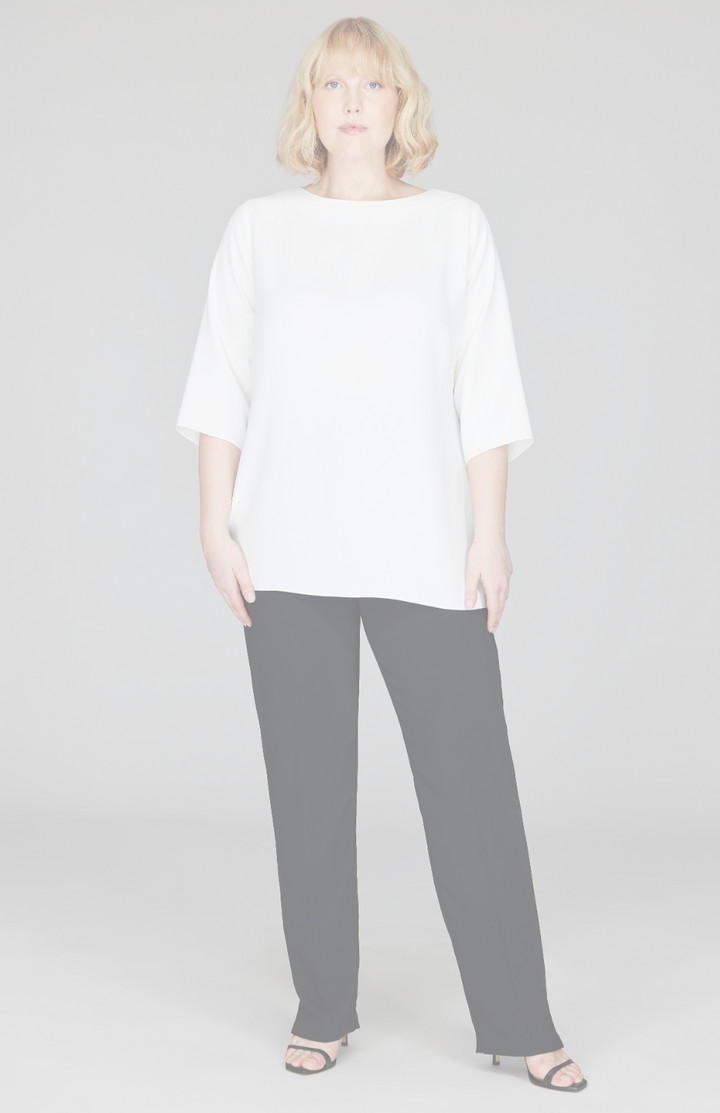 Lustrous Crepe 3/4 Sleeve Blouse