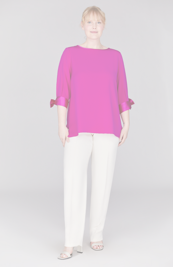 Silk Essential Narrow Leg Pant w/Flat Front & Back Elastic